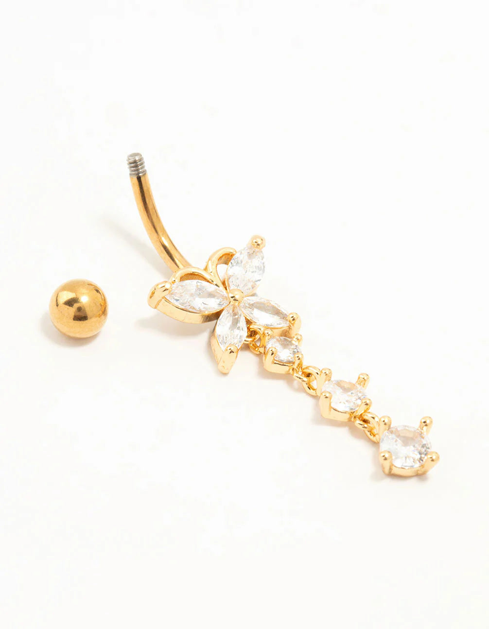 Butterfly navel ring
