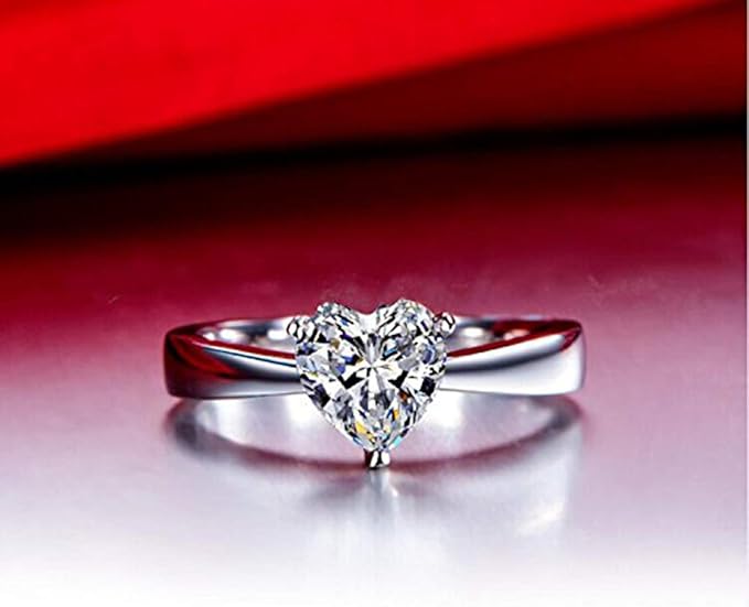 Silver heart ring