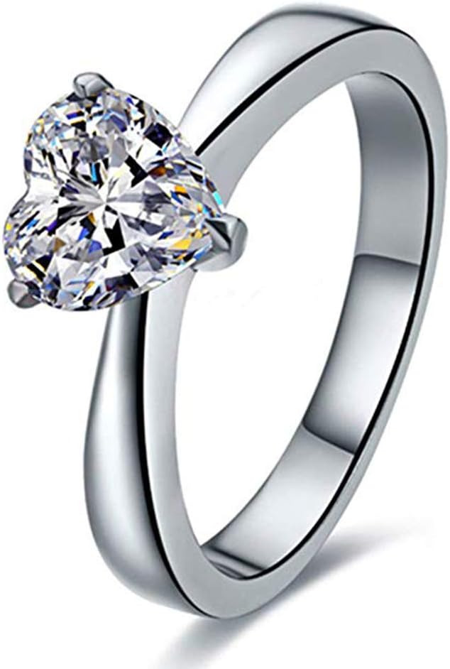 Silver heart ring