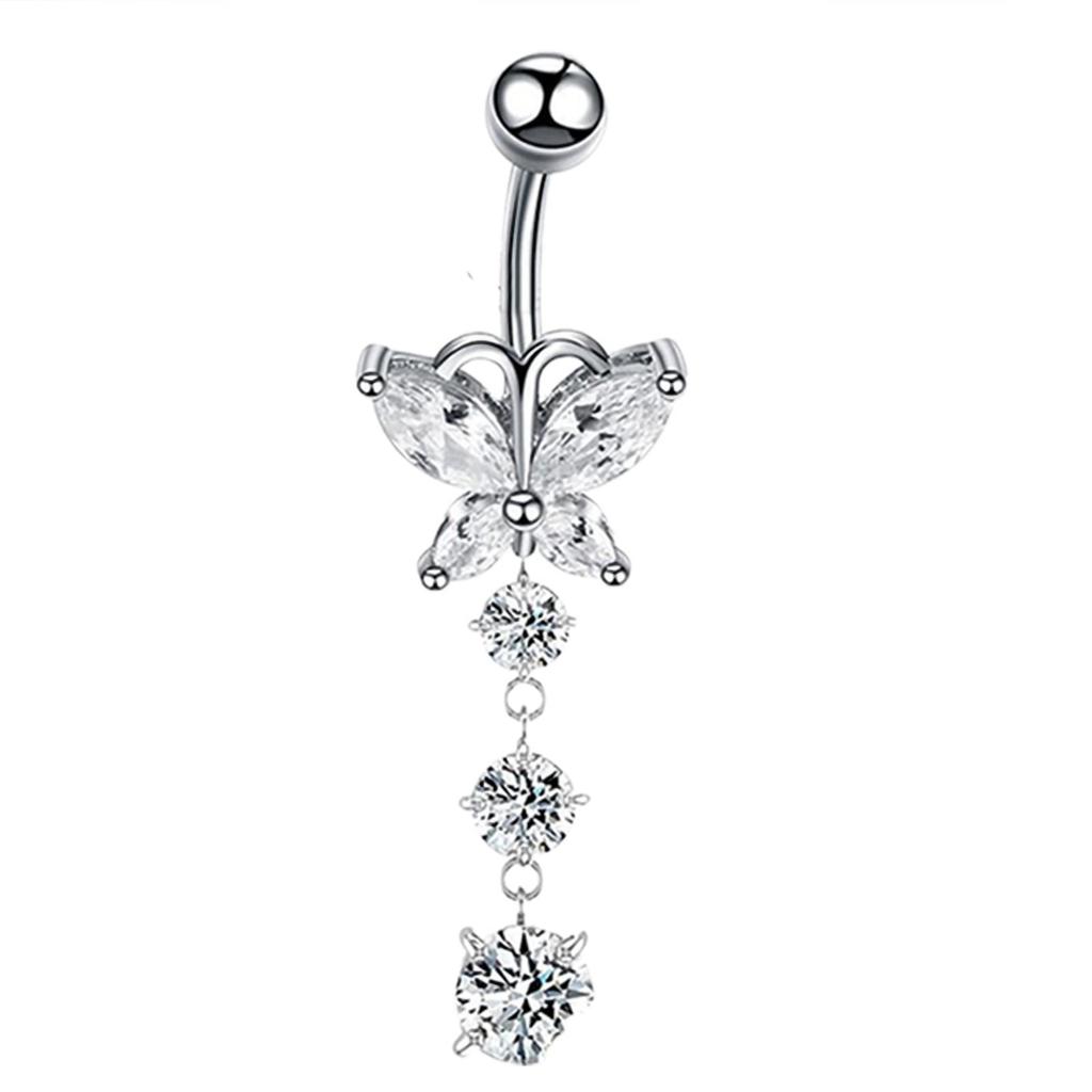 Butterfly navel ring
