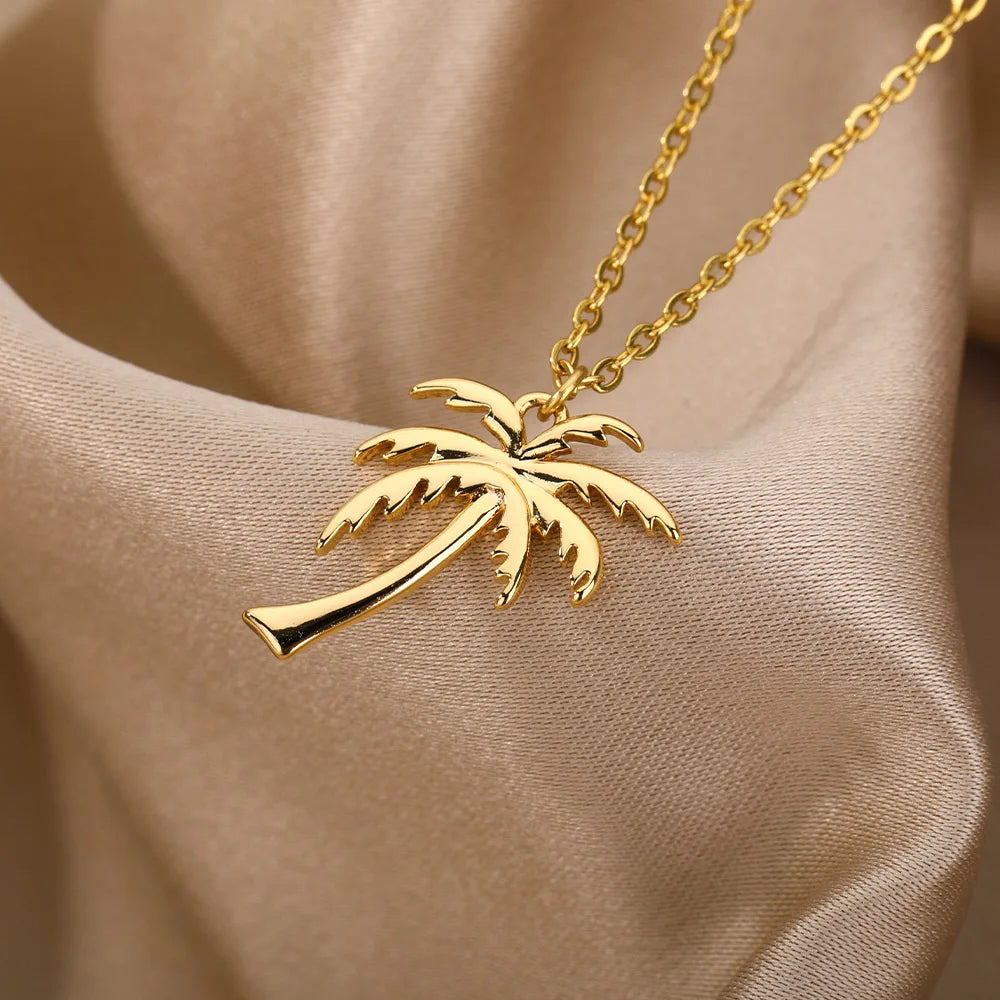 Palm tree necklace