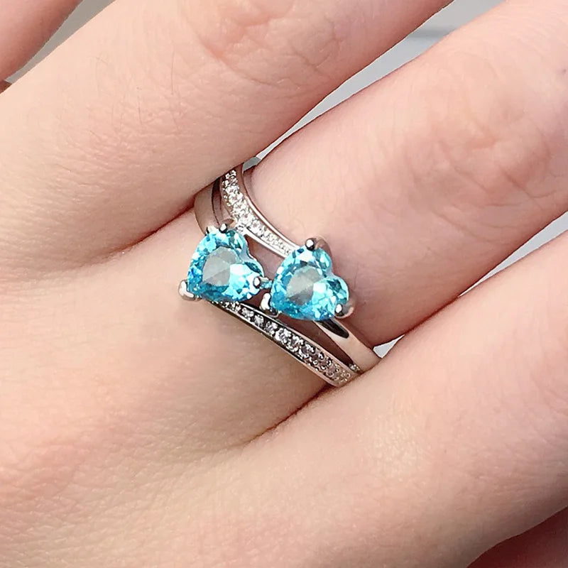 Double heart ring