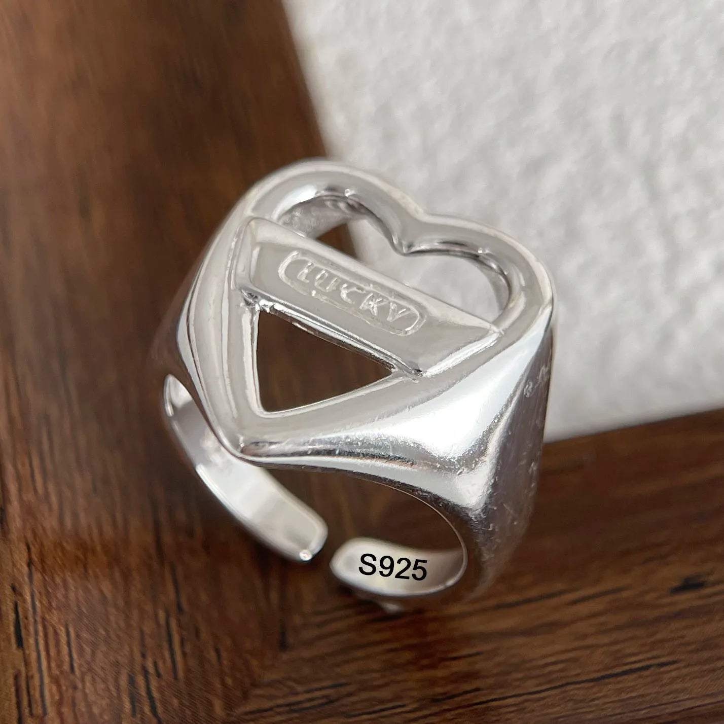 Sterling silver heart ring