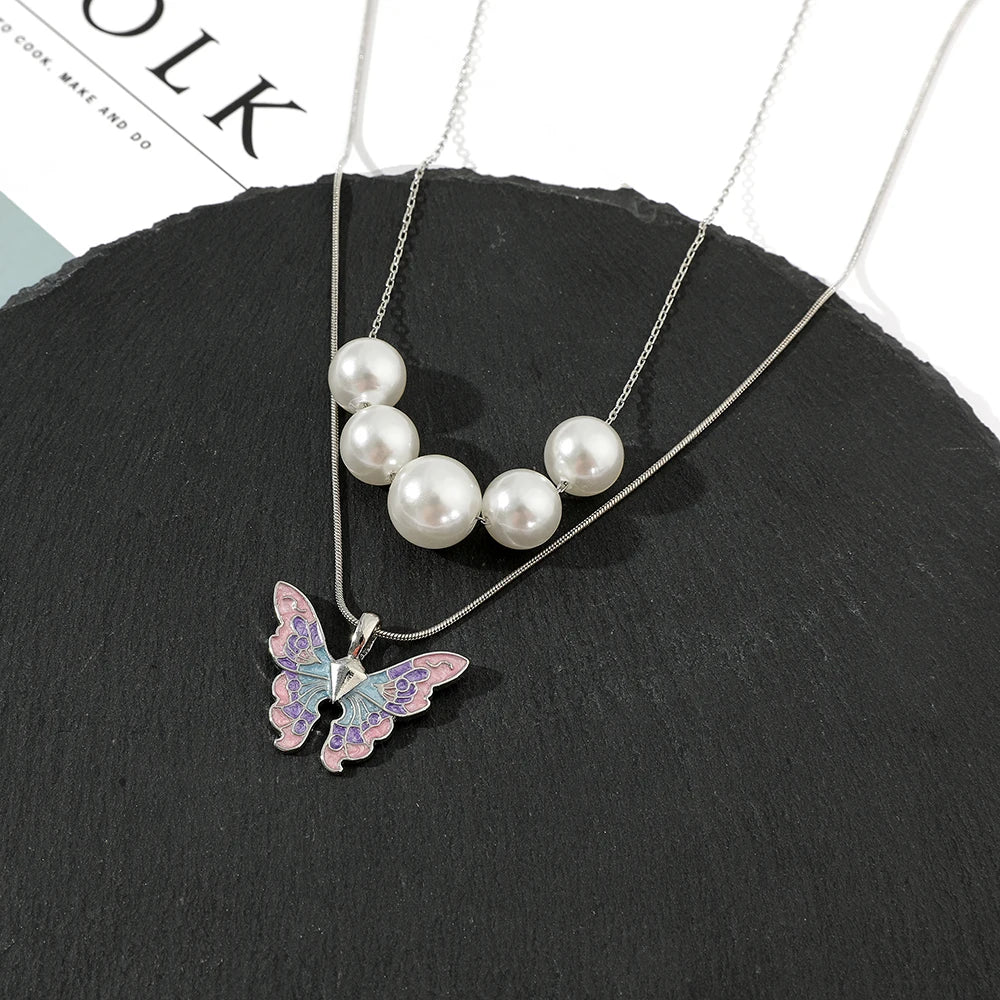 Barbie butterfly necklace