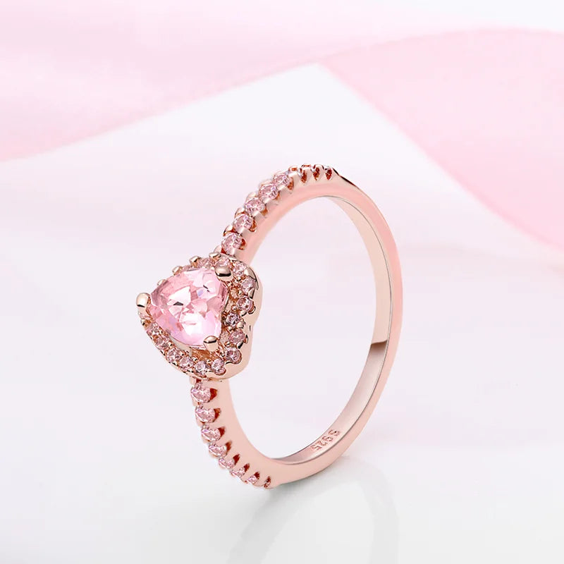 Pink heart ring