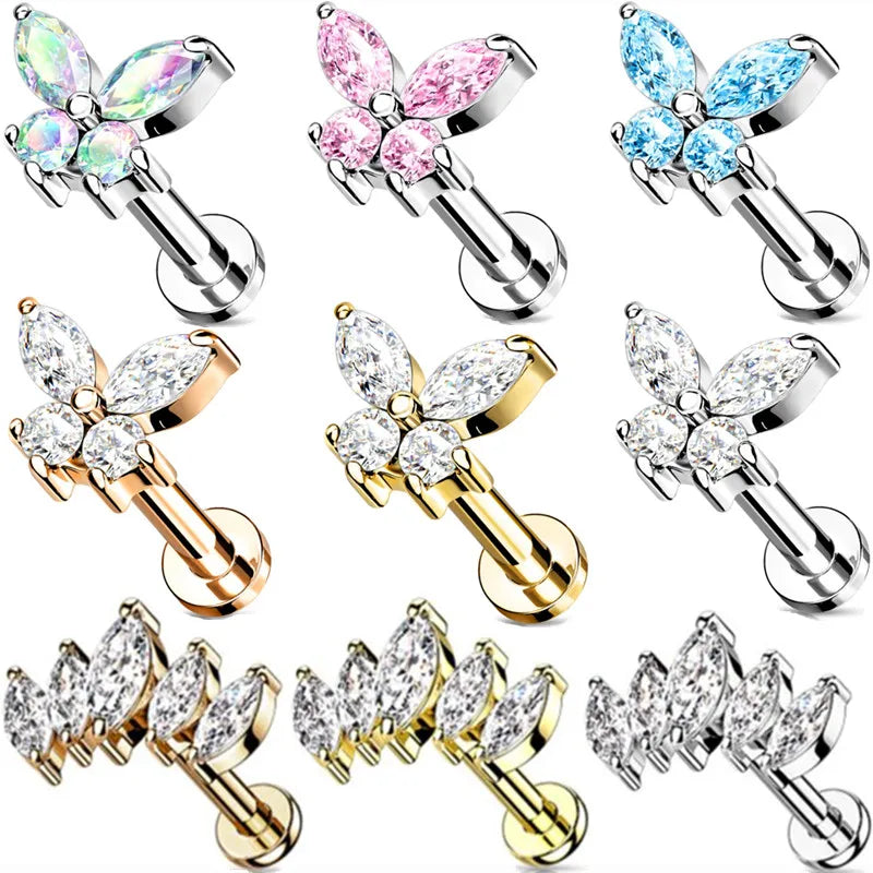 Flat back earrings
