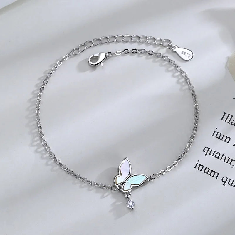 Silver butterfly bracelet