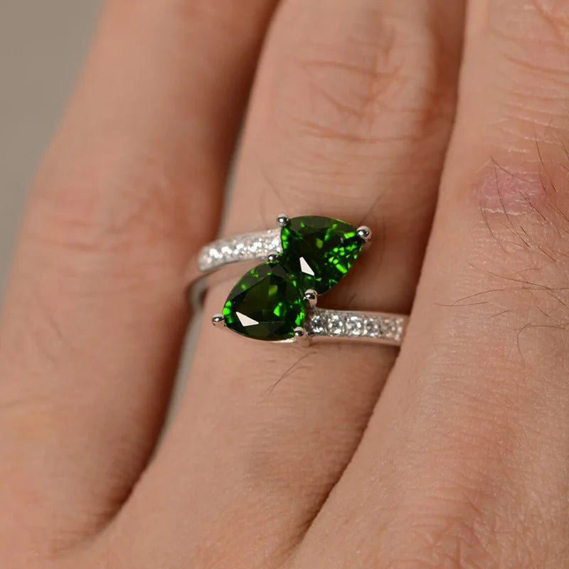 Double heart ring