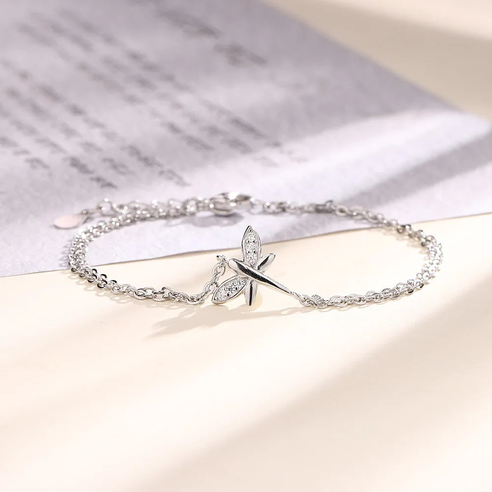 Silver butterfly bracelet