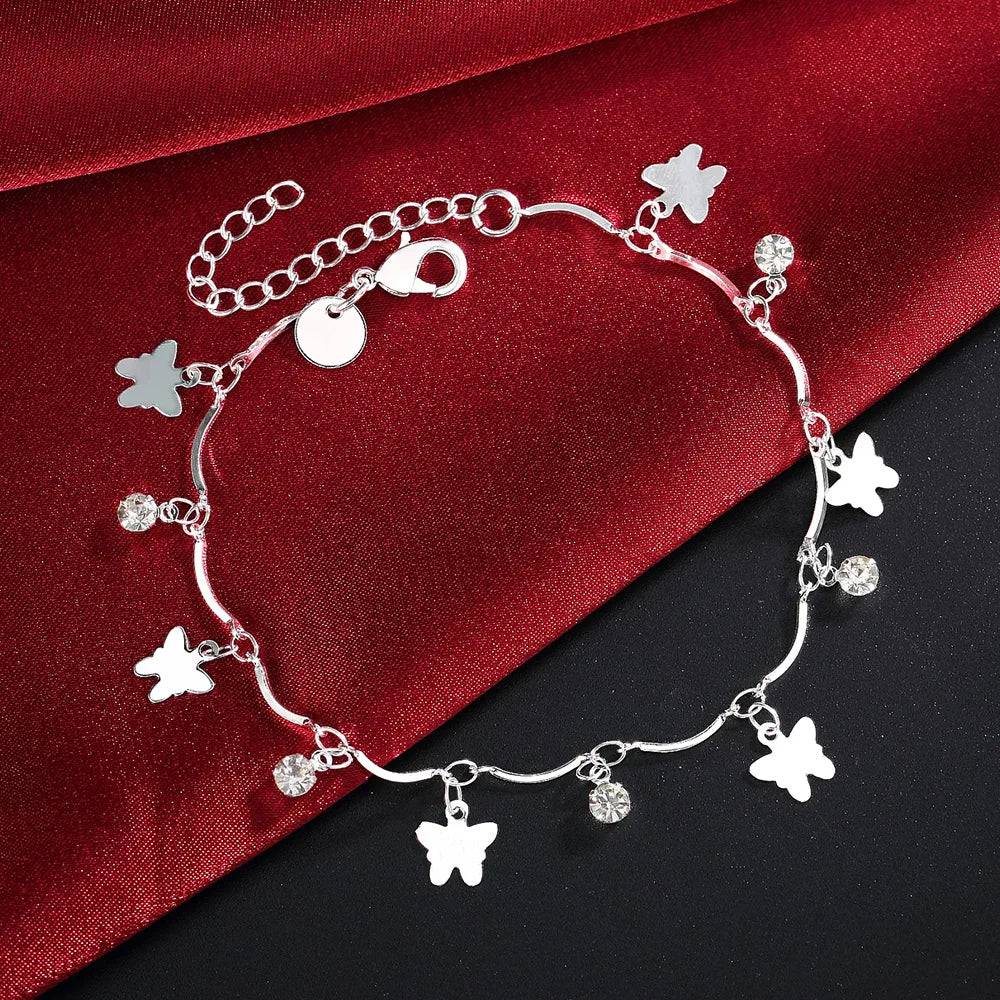 Silver butterfly bracelet