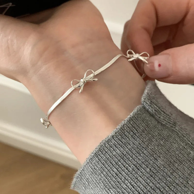 Silver butterfly bracelet