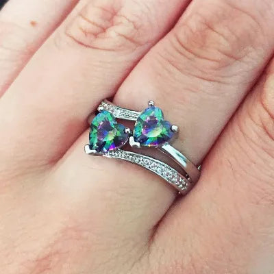 Double heart ring