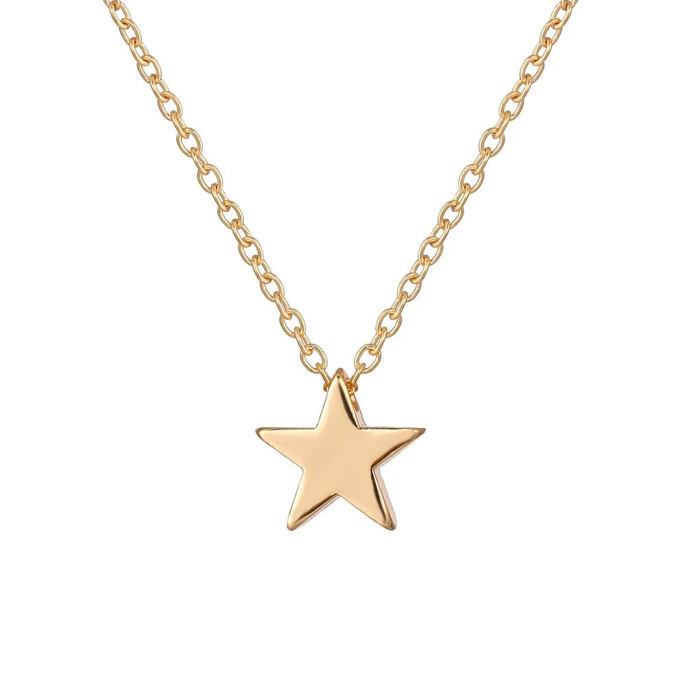 Gold star necklace