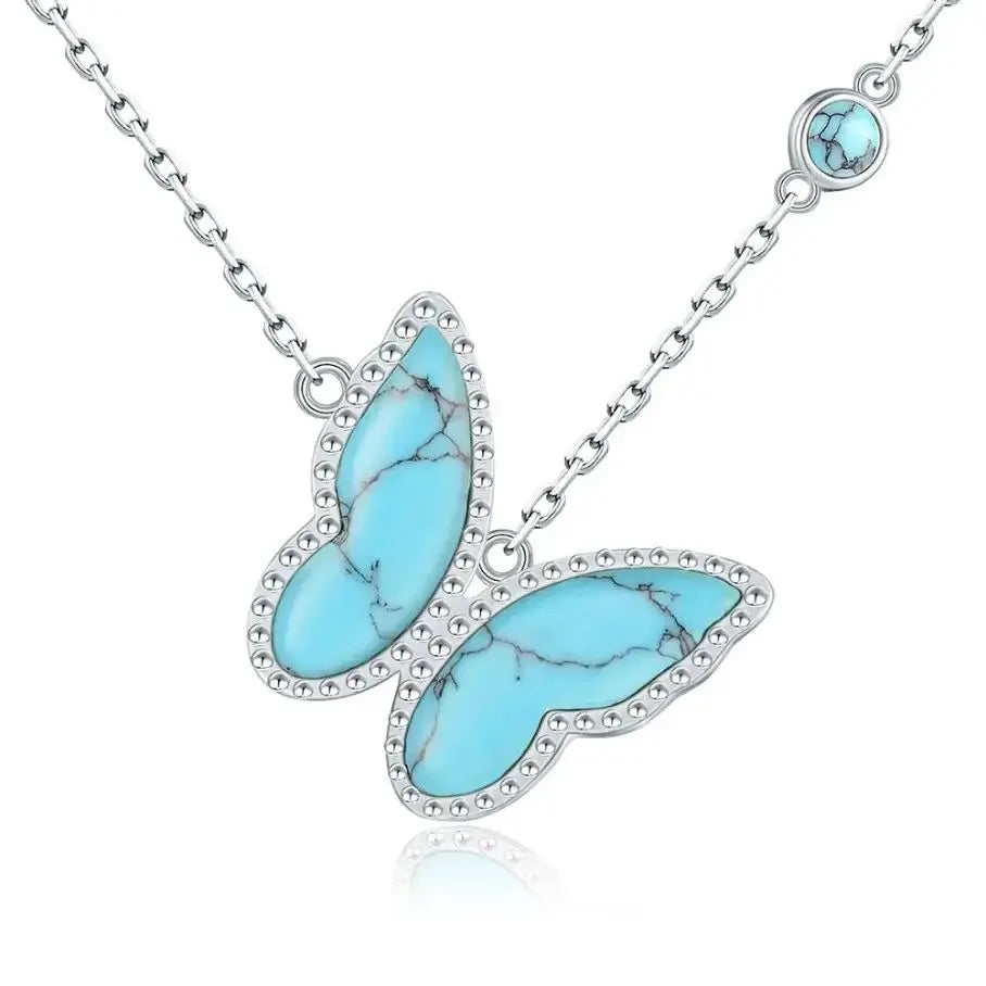 Turquoise butterfly necklace