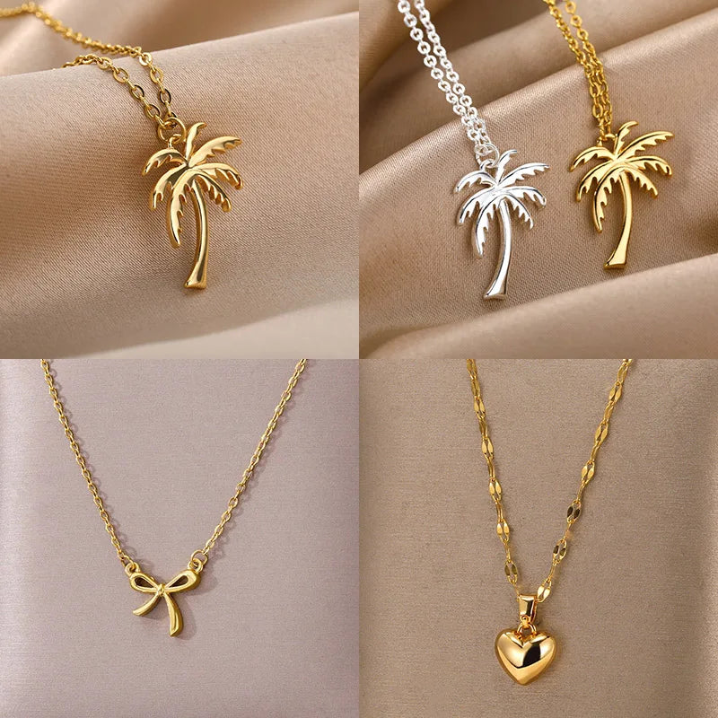 Palm tree necklace