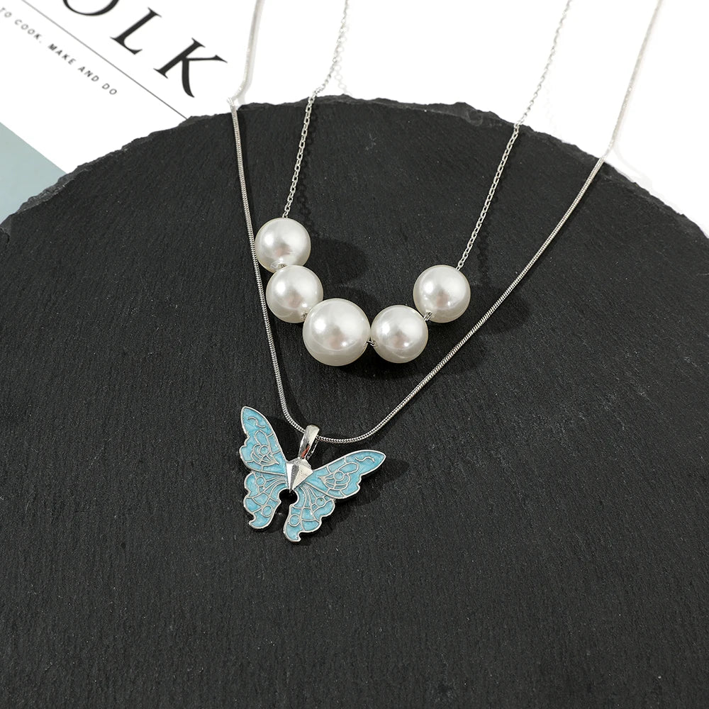 Barbie butterfly necklace