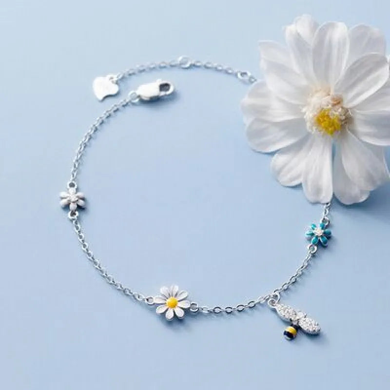 Silver butterfly bracelet