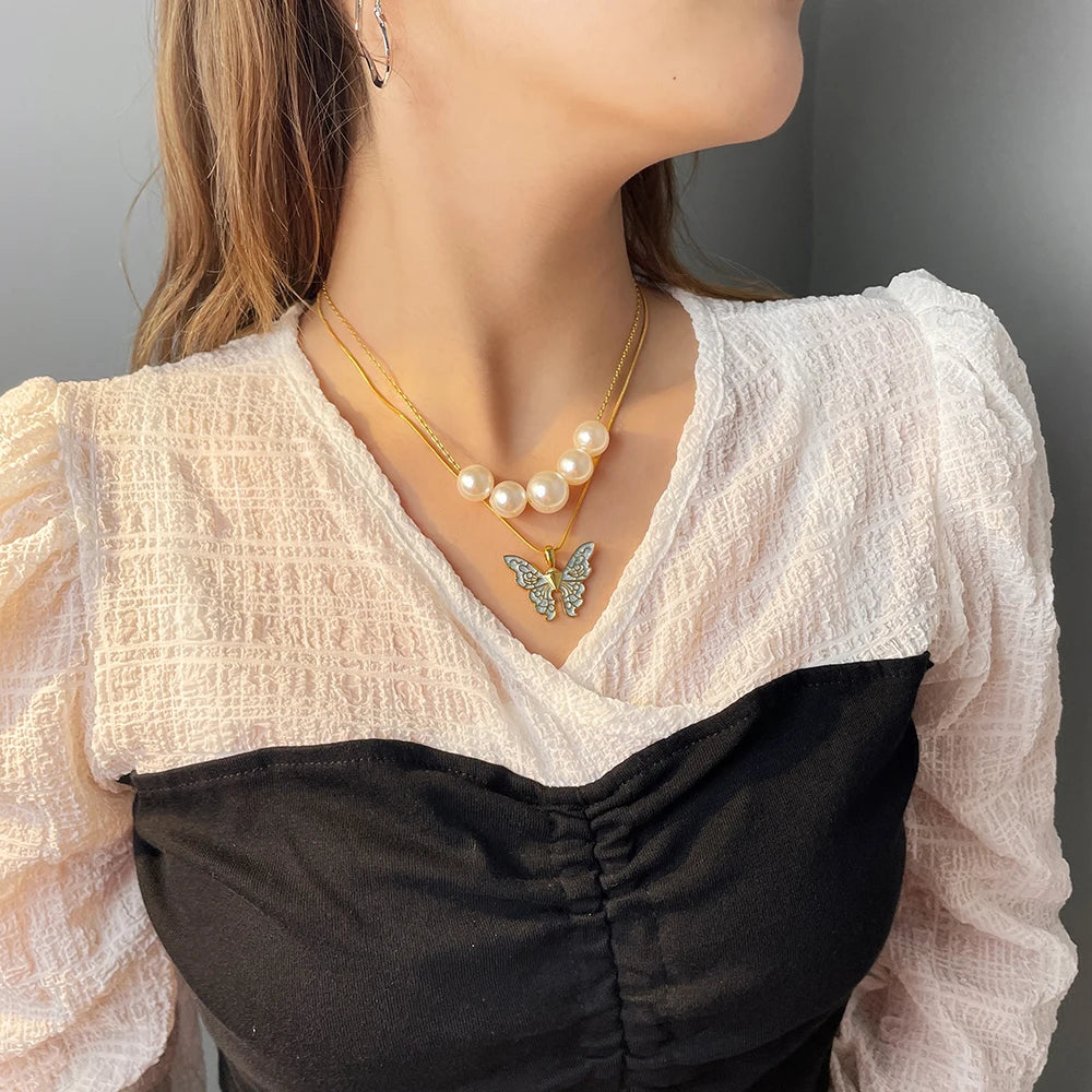 Barbie butterfly necklace