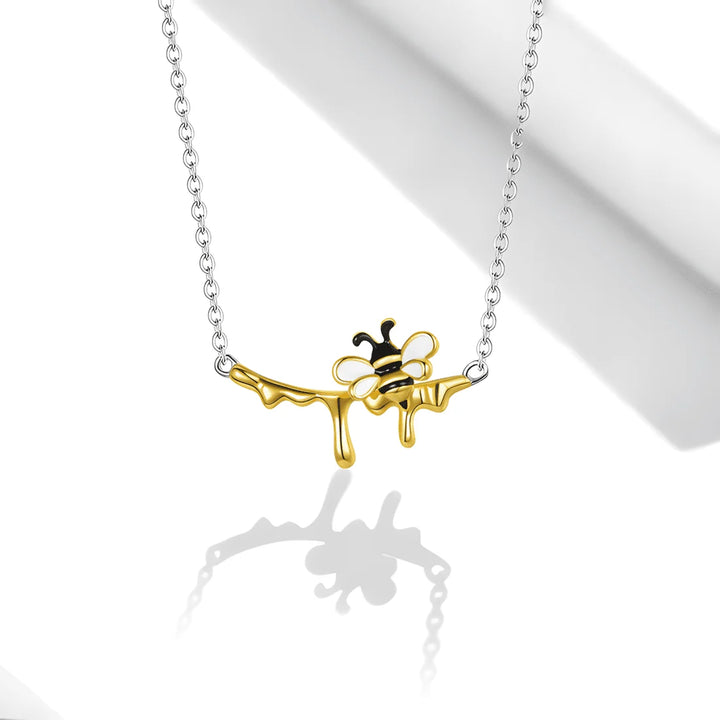 Honey bee necklace