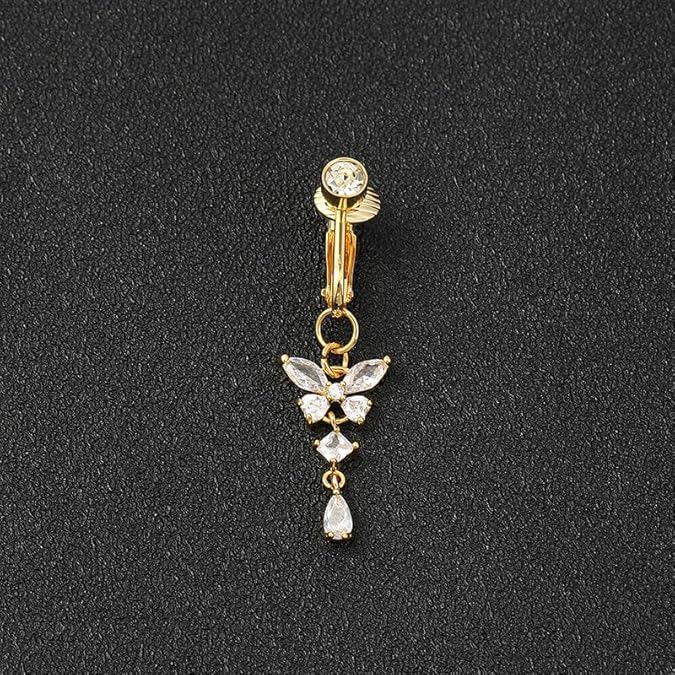 Belly button butterfly ring