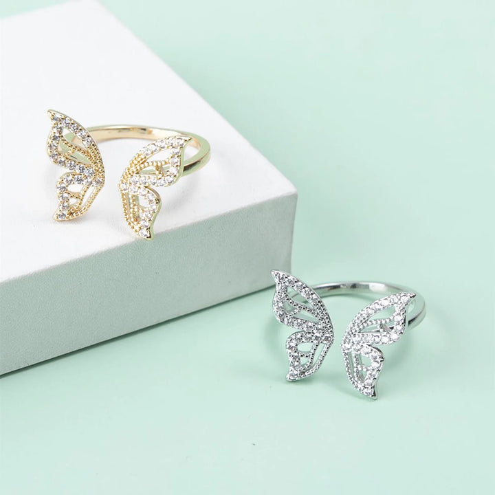 Wedding ring butterfly