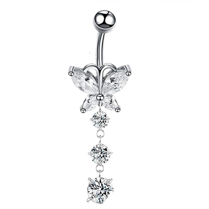 Butterfly navel ring
