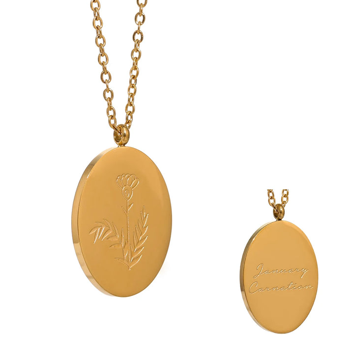Birth month flower necklace