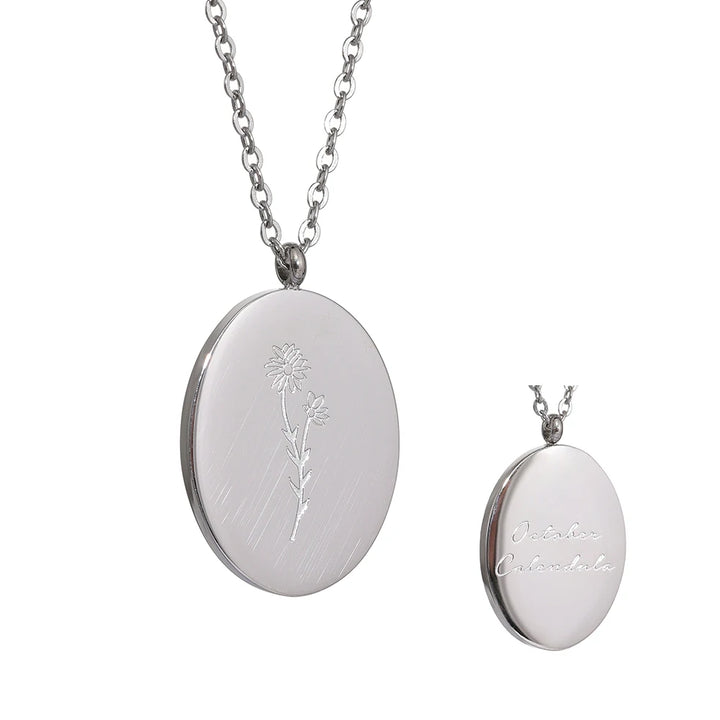 Birth month flower necklace