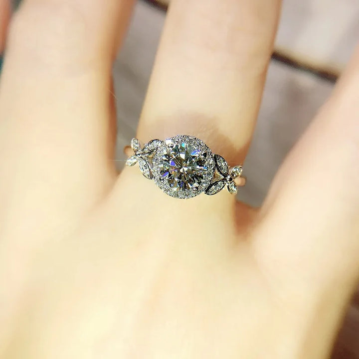 Butterfly diamond ring