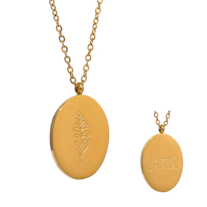 Birth month flower necklace