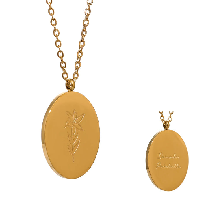 Birth month flower necklace