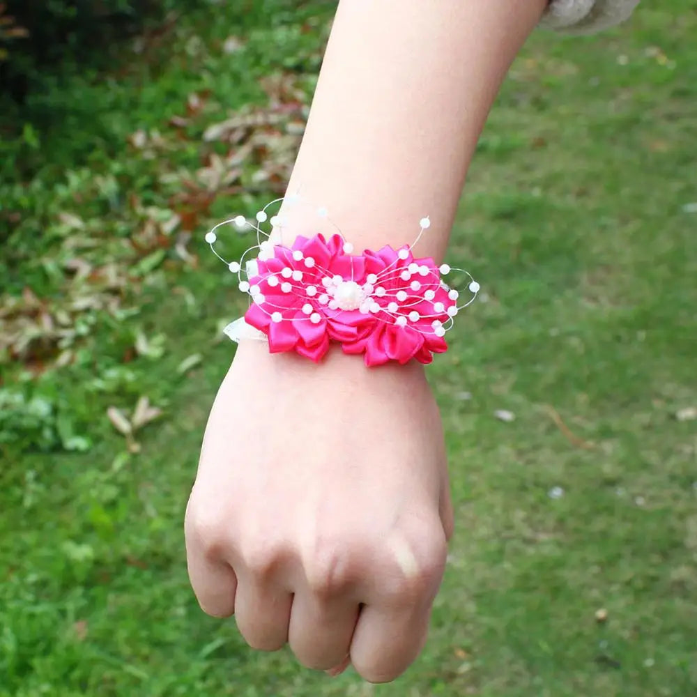 Prom flower bracelet