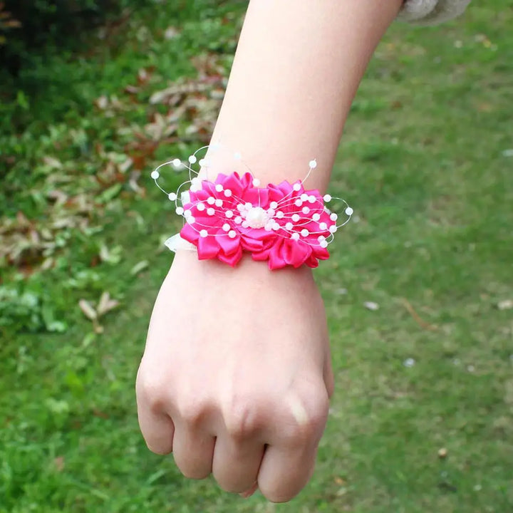 Prom flower bracelet