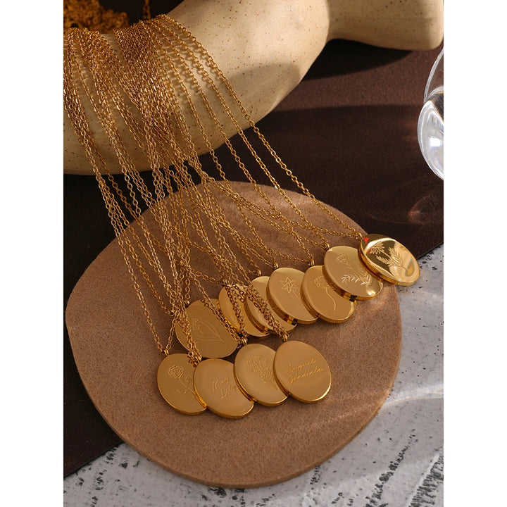 Birth month flower necklace