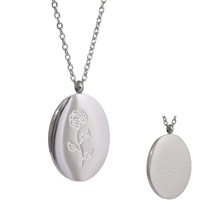 Birth month flower necklace