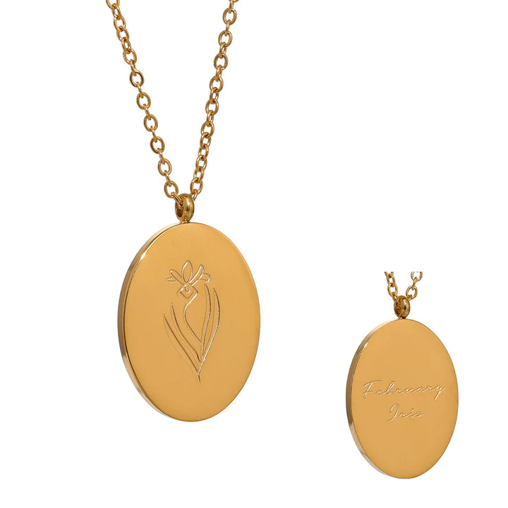 Birth month flower necklace