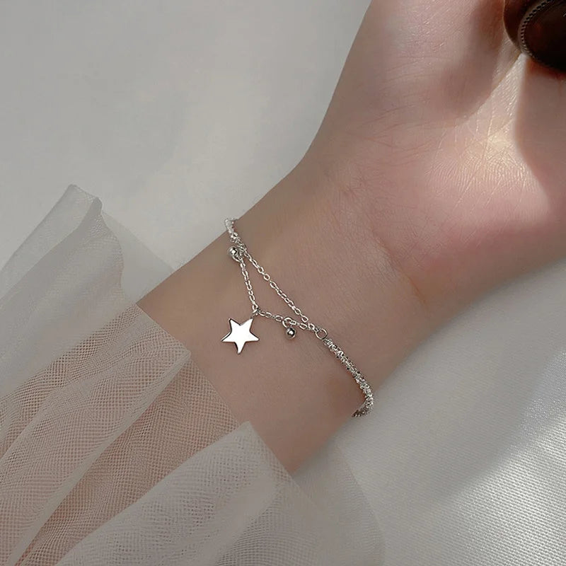 Silver butterfly bracelet