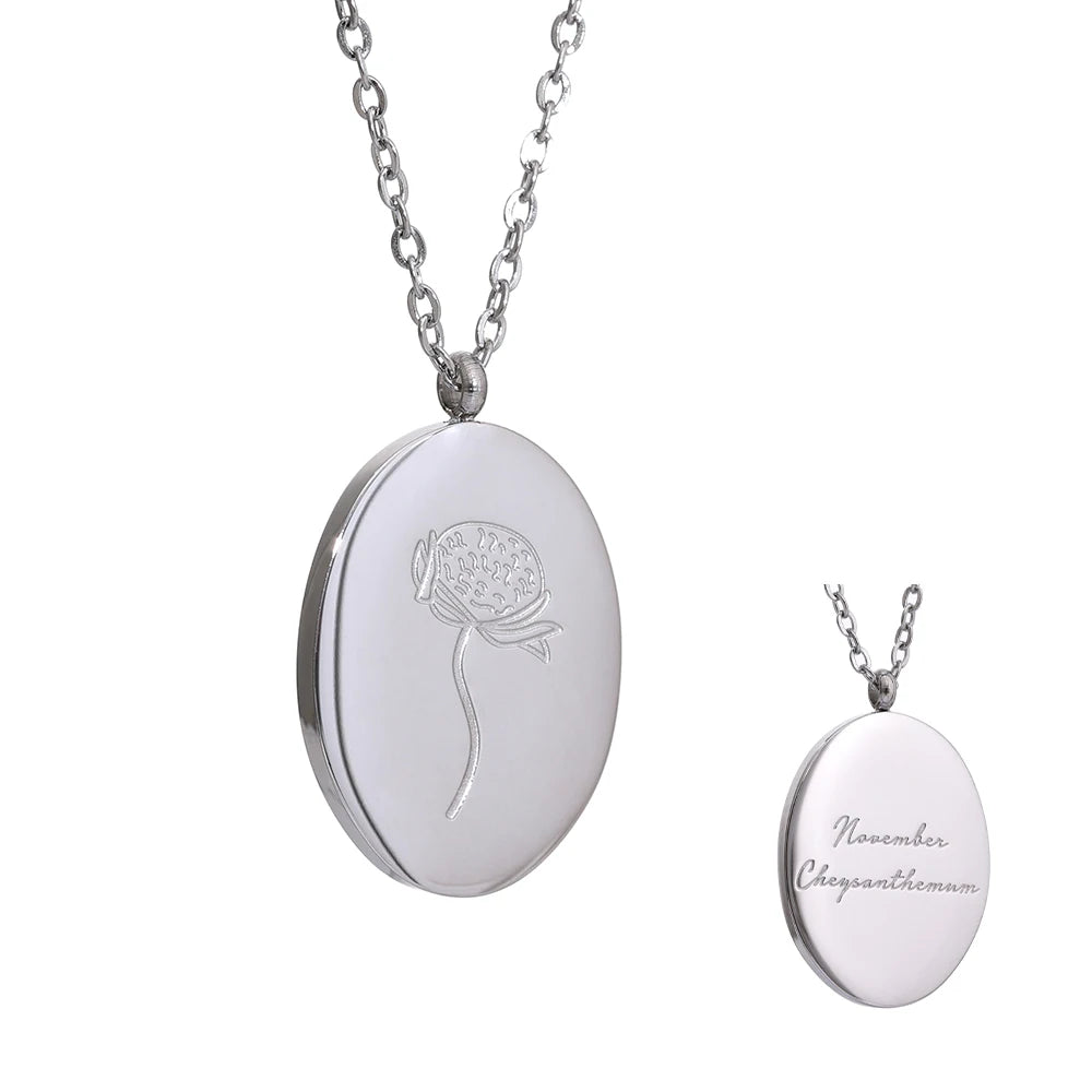 Birth month flower necklace