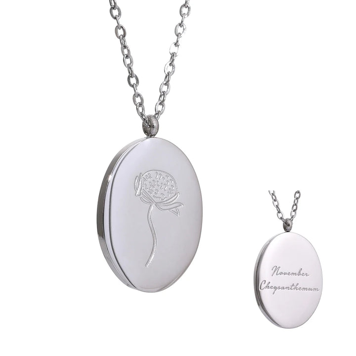 Birth month flower necklace