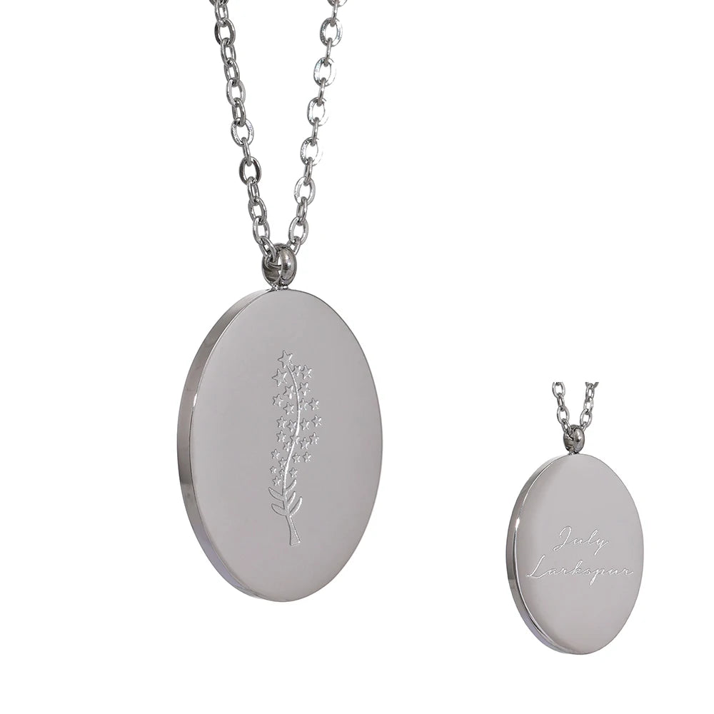 Birth month flower necklace