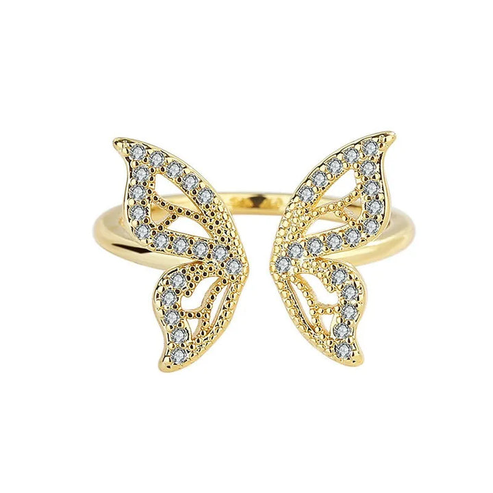 Wedding ring butterfly