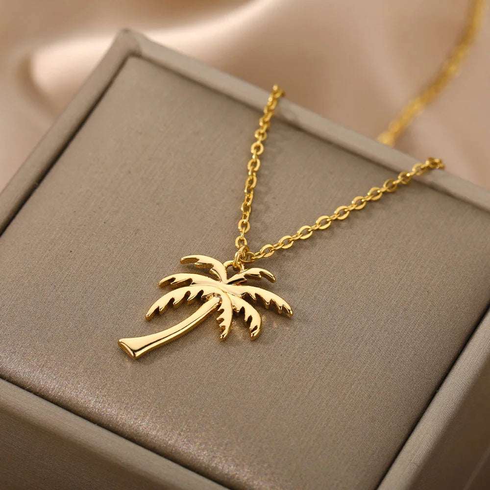 Palm tree necklace