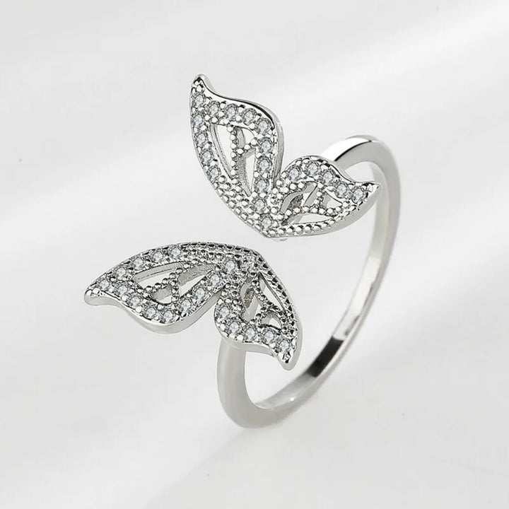 Wedding ring butterfly
