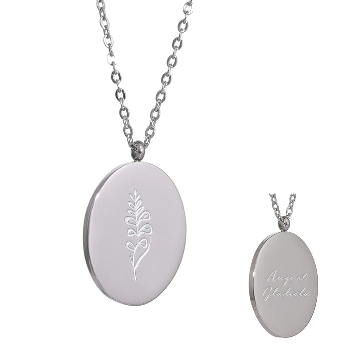 Birth month flower necklace