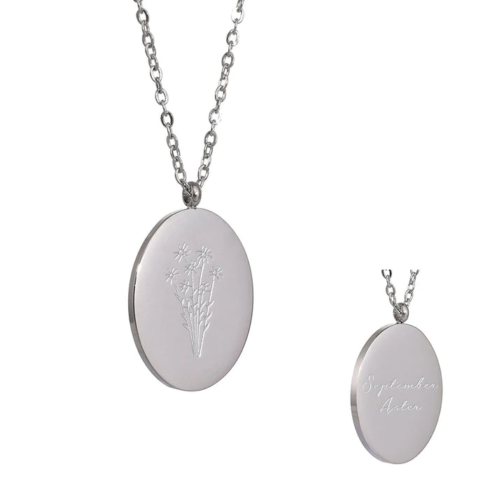 Birth month flower necklace