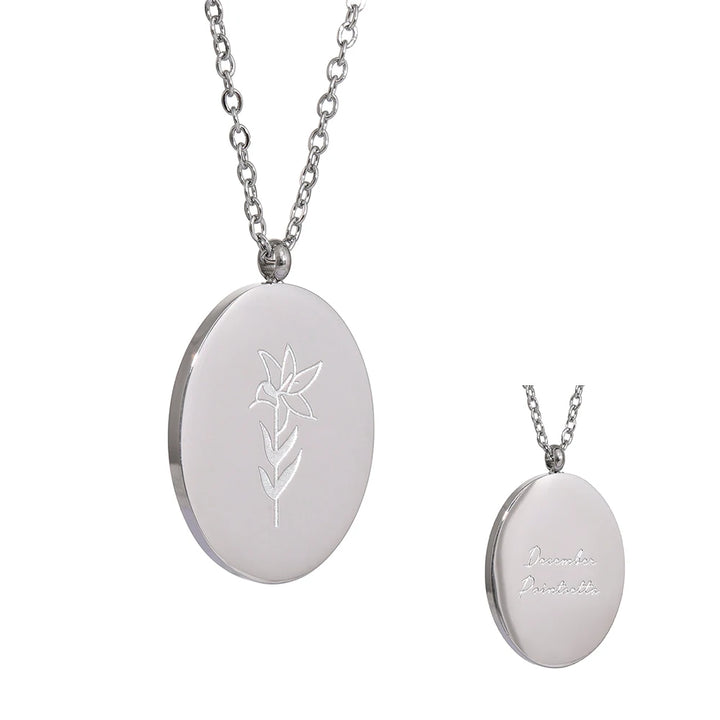 Birth month flower necklace