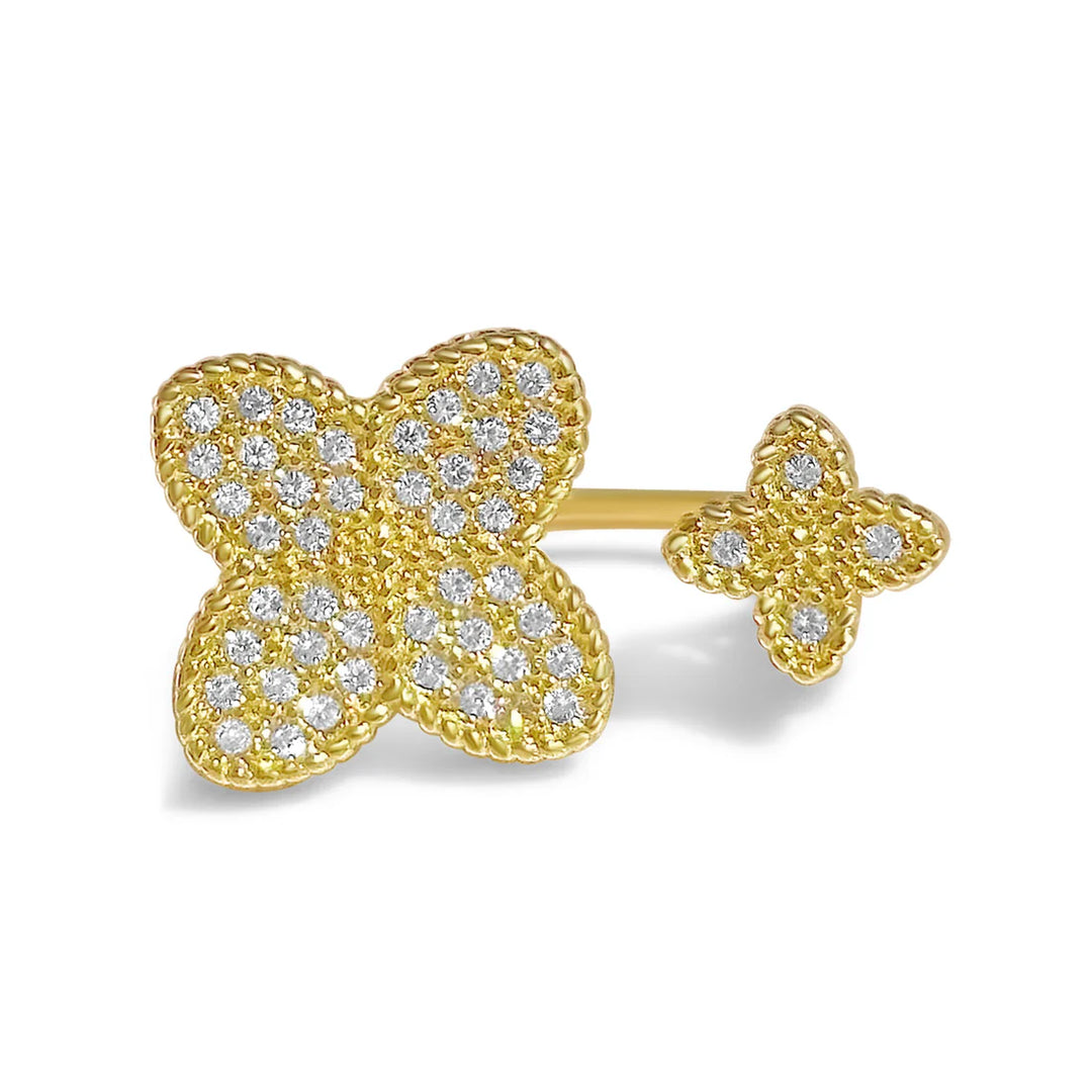 Flower engagement ring