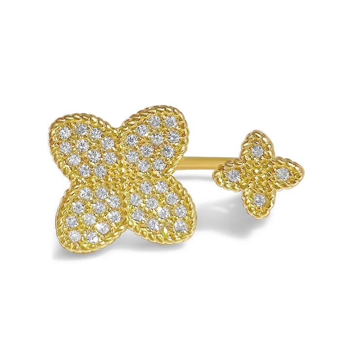 Flower engagement ring