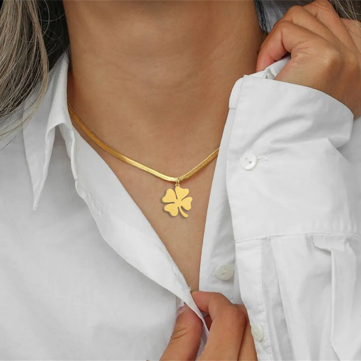 Four leaf clover necklace