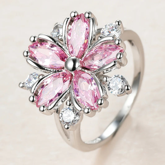 Flower wedding rings